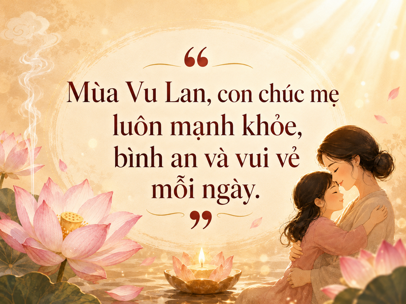 Lời chúc Vu Lan cho mẹ ngắn gọn, ý nghĩa
