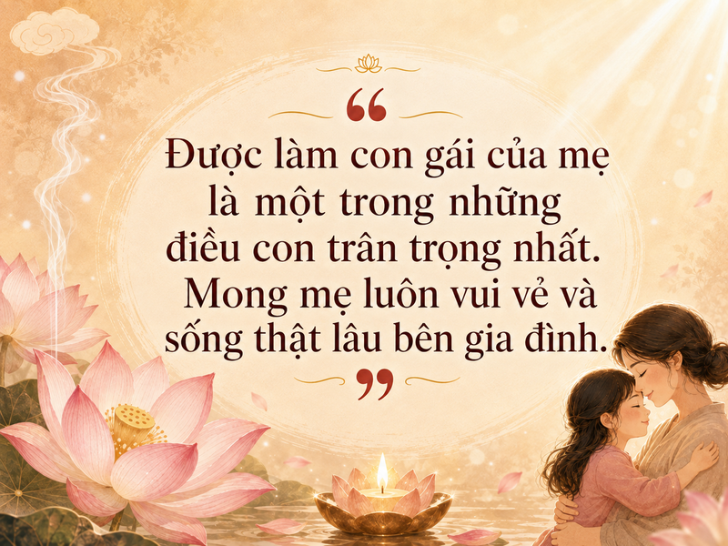 Lời chúc Vu Lan cho mẹ từ con gái