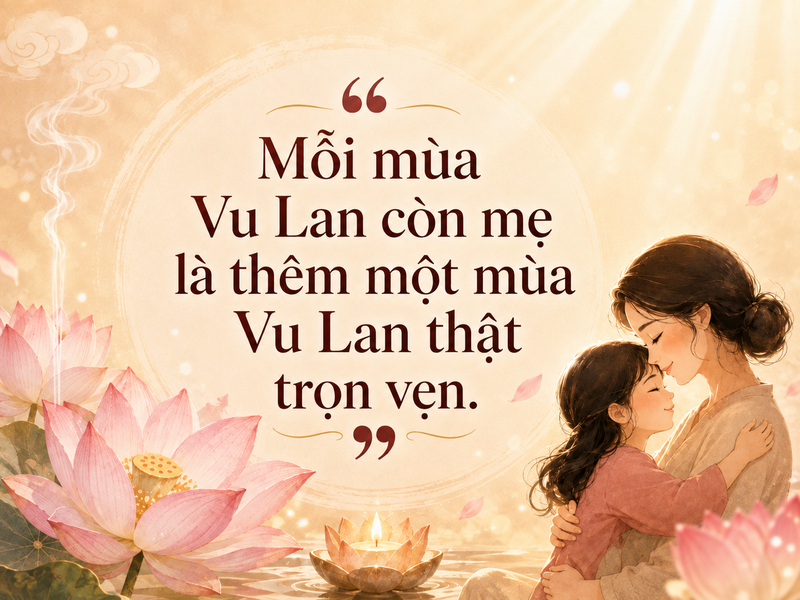 Lời chúc Vu Lan cho mẹ đăng lên mạng xã hội