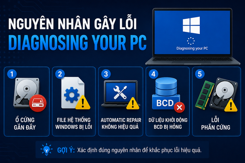 Lỗi Diagnosing Your PC là gì? - hình 2