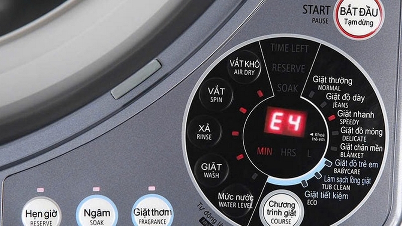 lỗi e4 máy giặt sharp ảnh 1