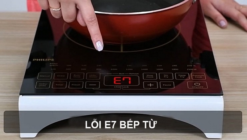 Lỗi E7 bếp từ ảnh 1