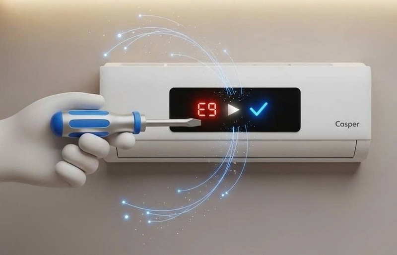 Lỗi e9 điều hòa Casper ảnh 1