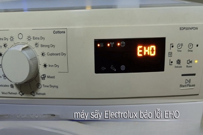 lỗi eho máy sấy electrolux