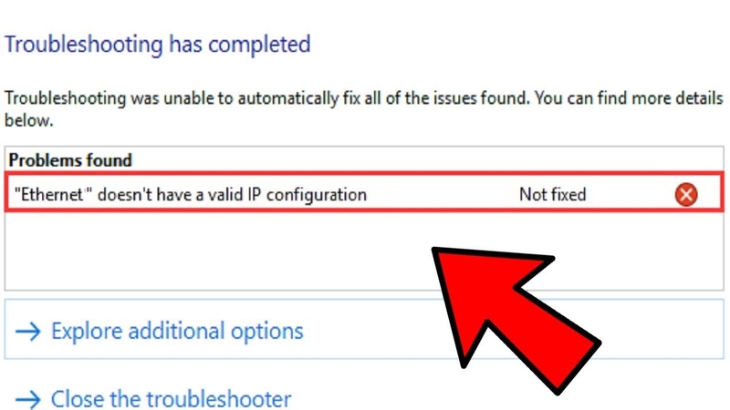 lỗi ethernet doesn’t have a valid ip configuration hình 2