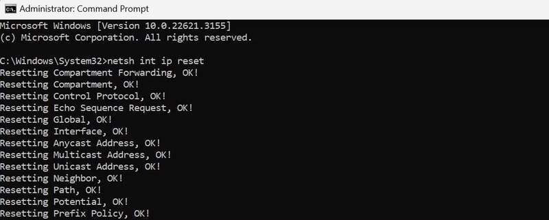 lỗi ethernet doesn’t have a valid ip configuration hình 6