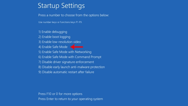 Khởi động Windows ở Safe Mode