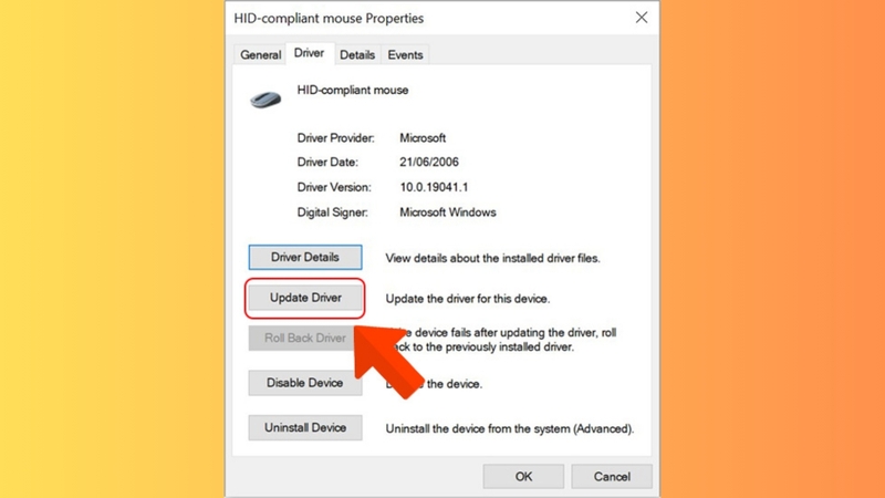 Cập nhật hoặc khôi phục driver - Bước 2