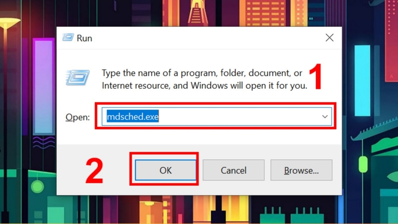 Kiểm tra RAM bằng Windows Memory Diagnostic - Bước 1