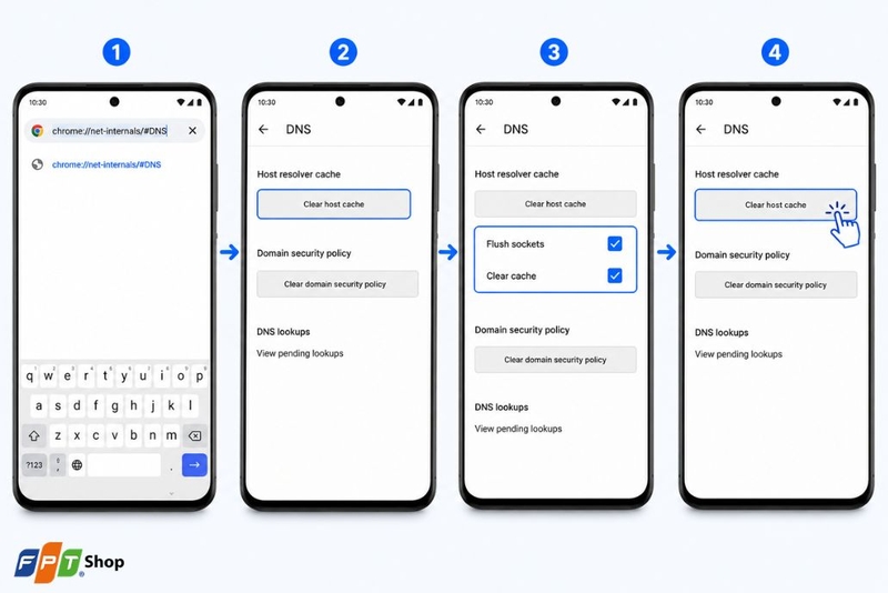 Lỗi kết nối trên Android bằng DNS cache 1