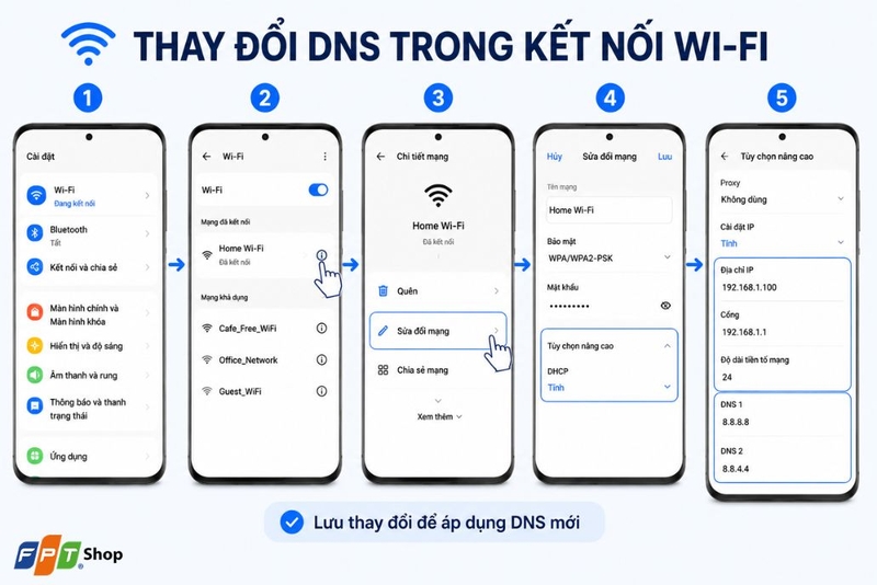 Lỗi kết nối trên Android bằng DNS cache 2