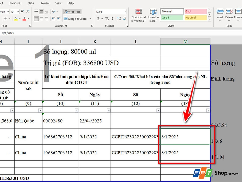 Lỗi ngày tháng đảo ngược trong Excel - 08