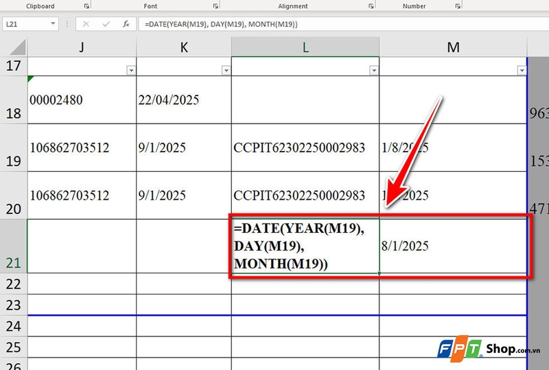 Lỗi ngày tháng đảo ngược trong Excel - 02