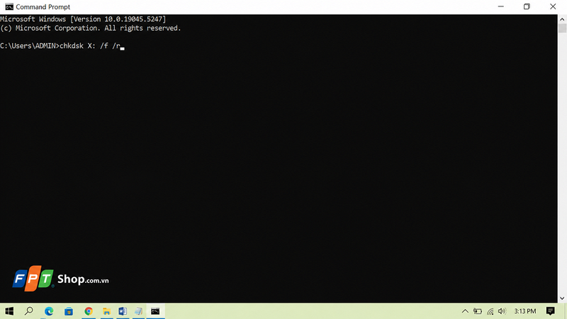 Sử dụng lệnh CHKDSK trên Windows
