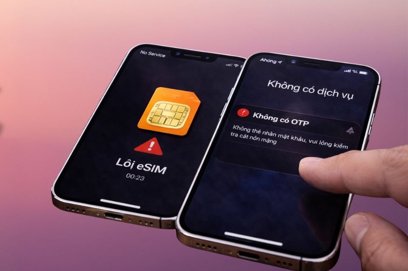 lỗi thường gặp khi sử dụng eSIM trên iPhone 14 Pro Max
