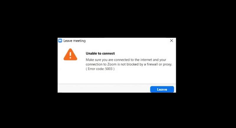 nguyen nhan loi zoom error code 5003