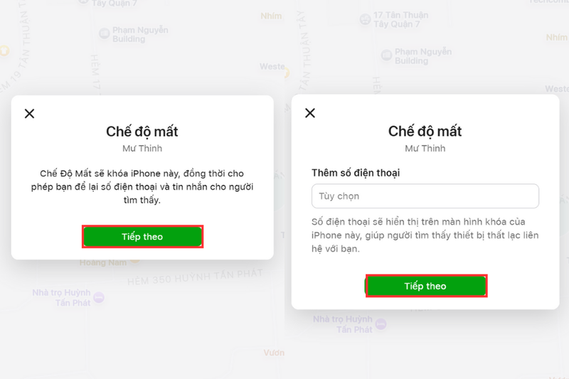 Nhập số điện thoại liên hệ