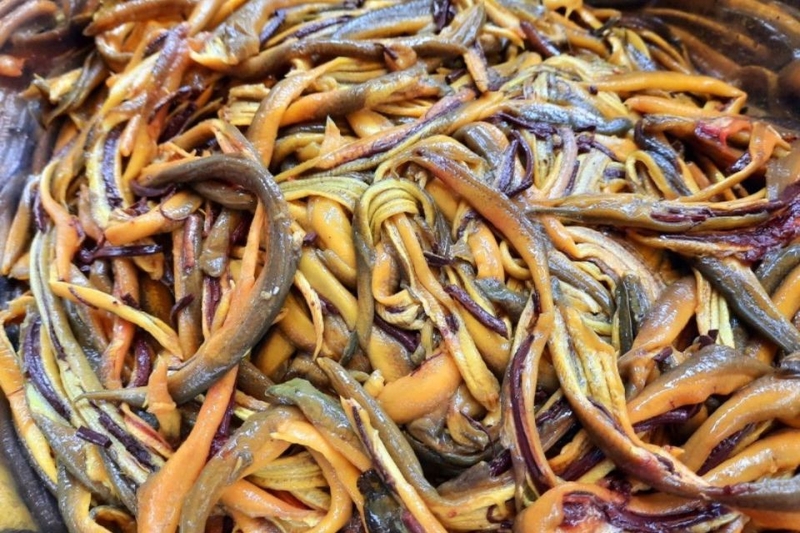 luộc và tách thịt lươn