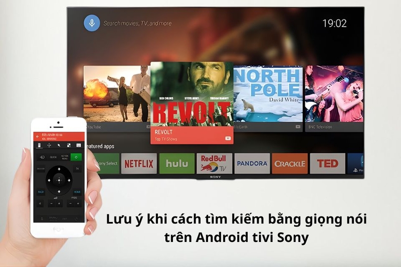 lưu &yacute; khi c&aacute;ch t&igrave;m kiếm bằng giọng n&oacute;i tr&ecirc;n Android tivi Sony