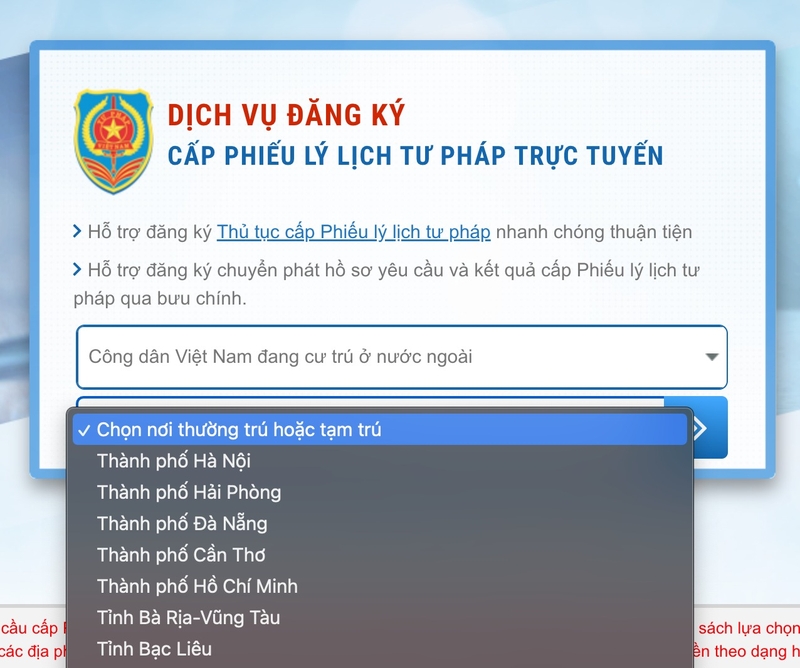 lý lịch tư pháp online TPHCM hình 2