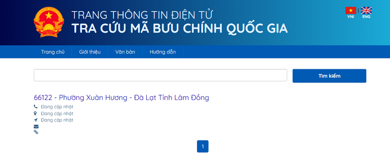 Nhập tên địa phương cần tìm