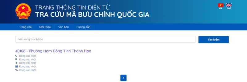tra cứu mã bưu chính Thanh Hoá 2