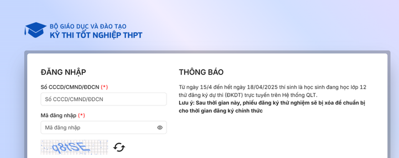 Lấy mã thông qua website trực tuyến