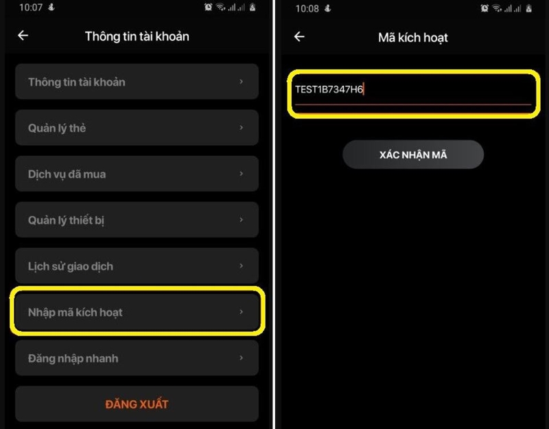Nhập mã trên điện thoại 2