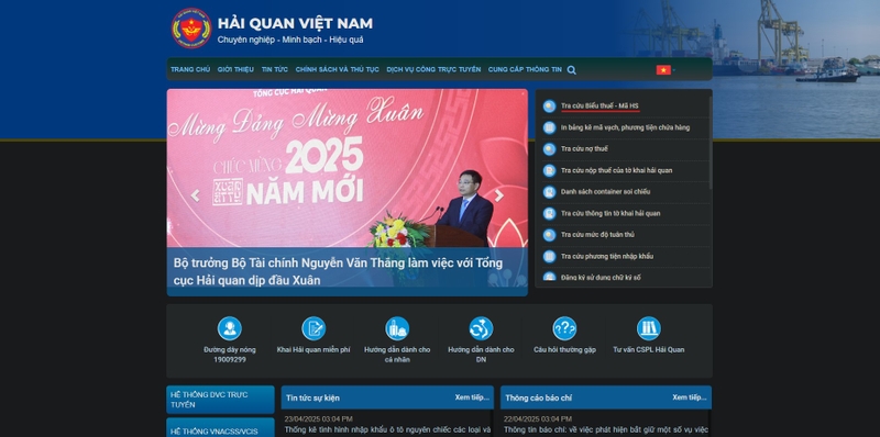 Tra cứu Biểu thuế - Mã HS