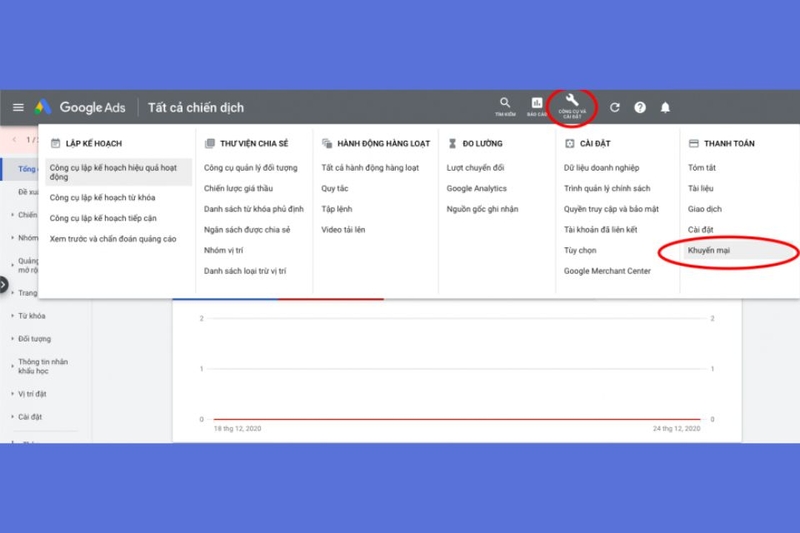 Hướng dẫn áp dụng mã khuyến mãi Google Ads