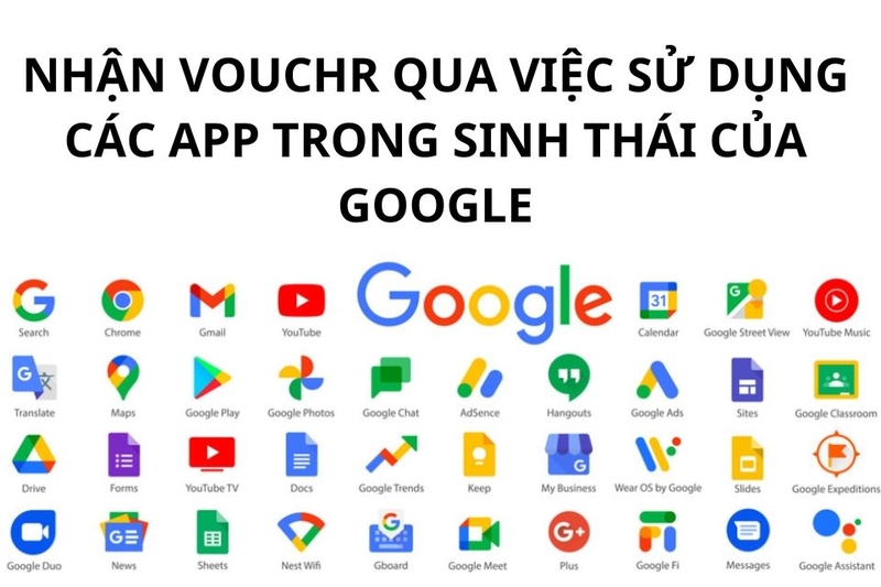 Lấy voucher Google Ads thông qua việc sử dụng các ứng dụng của Google