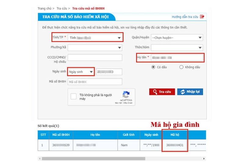 Cấu trúc và đặc điểm của mã số hộ gia đình