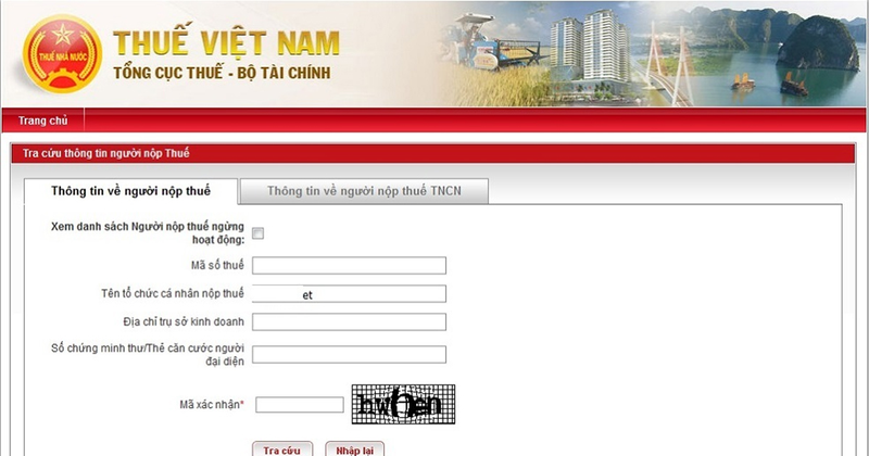 Người nộp thuế đăng ký trực tiếp với cơ quan thuế