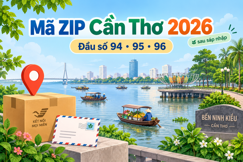 Mã ZIP Cần Thơ 2026 sau sáp nhập