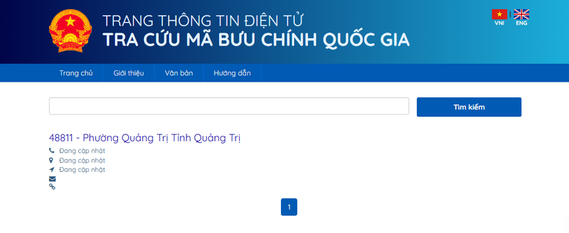 Hệ thống sẽ hiển thị thông tin về địa điểm tìm kiếm
