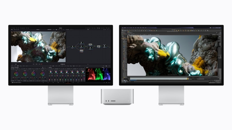 Mac Studio M5 Max tăng tốc các tác vụ dựng video, đồ họa và AI.