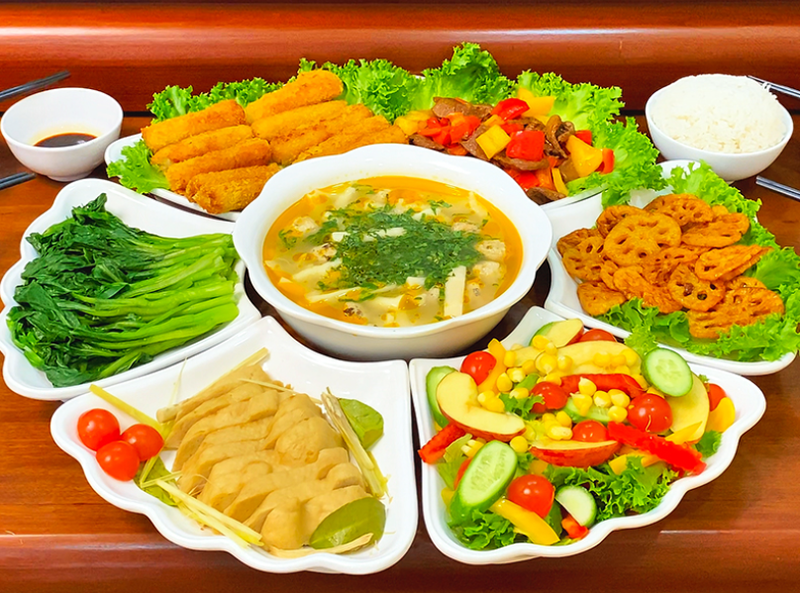 m&acirc;m cỗ chay đẹp 3