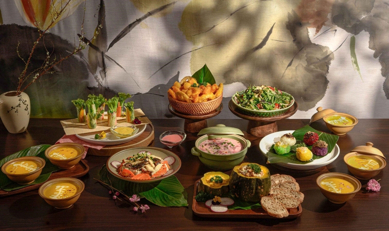 m&acirc;m cỗ chay đẹp 1