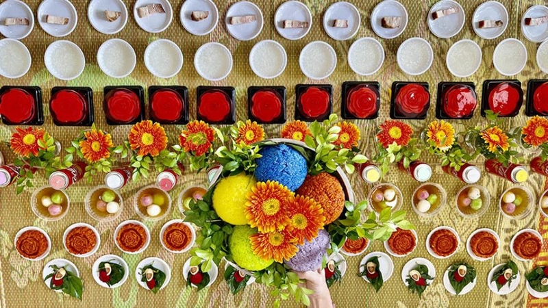 mâm cúng đầy tháng 1