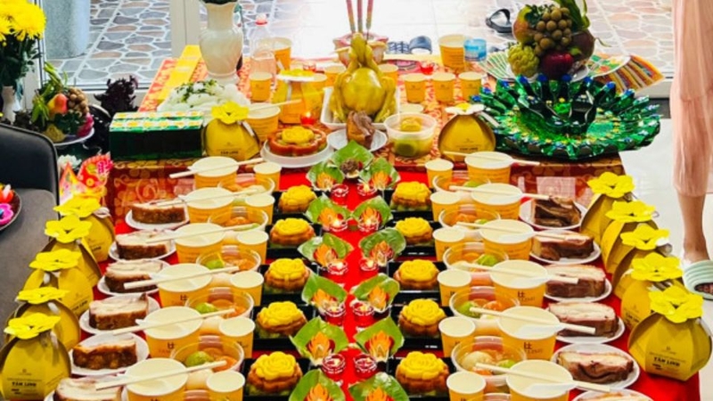 mâm cúng đầy tháng 4
