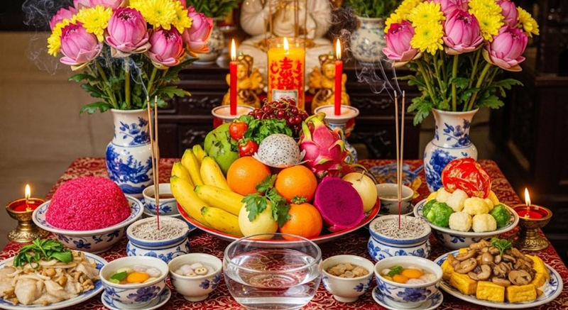 Mâm cúng Phật
