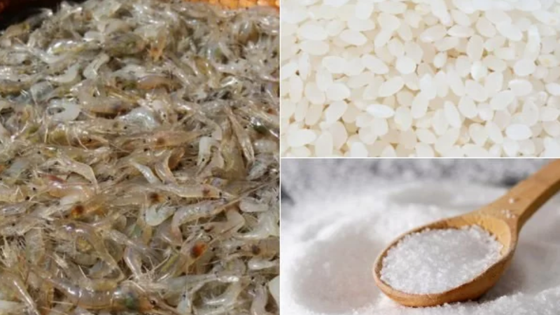 Nguyên liệu chuẩn bị (cho khoảng 1kg mắm tép)
