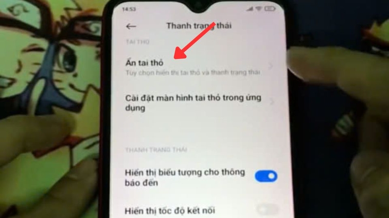 Nhấn chọn Ẩn tai thỏ. Bạn sẽ có ba lựa chọn để tùy chỉnh hiển thị