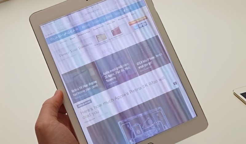 màn hình iPad bị nhòe màu hình 2