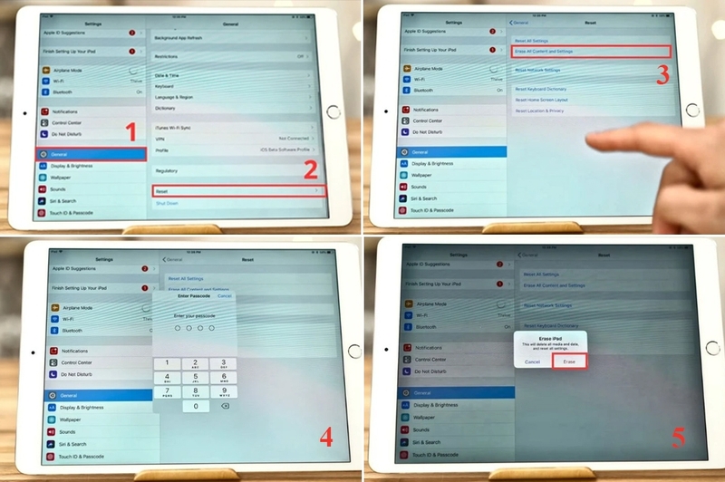 màn hình iPad bị nhòe màu hình 3