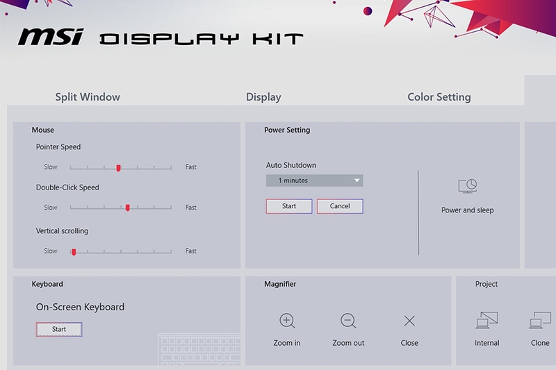 Màn hình MSI Pro MP242A - Phần mềm Display Kit điều chỉnh dễ dàng