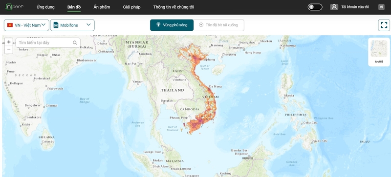 mạng 5G MobiFone phủ sóng ở đâu hình 5