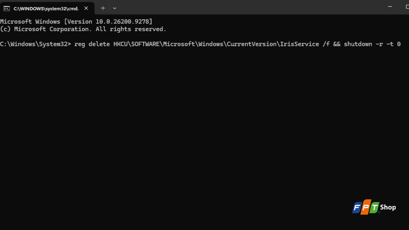 Khởi động lại Taskbar bằng Command Prompt