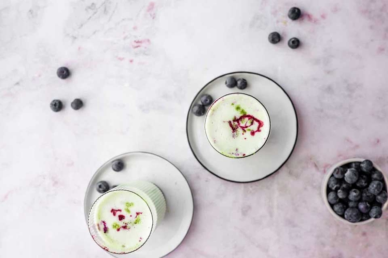 Matcha latte việt quất - 09