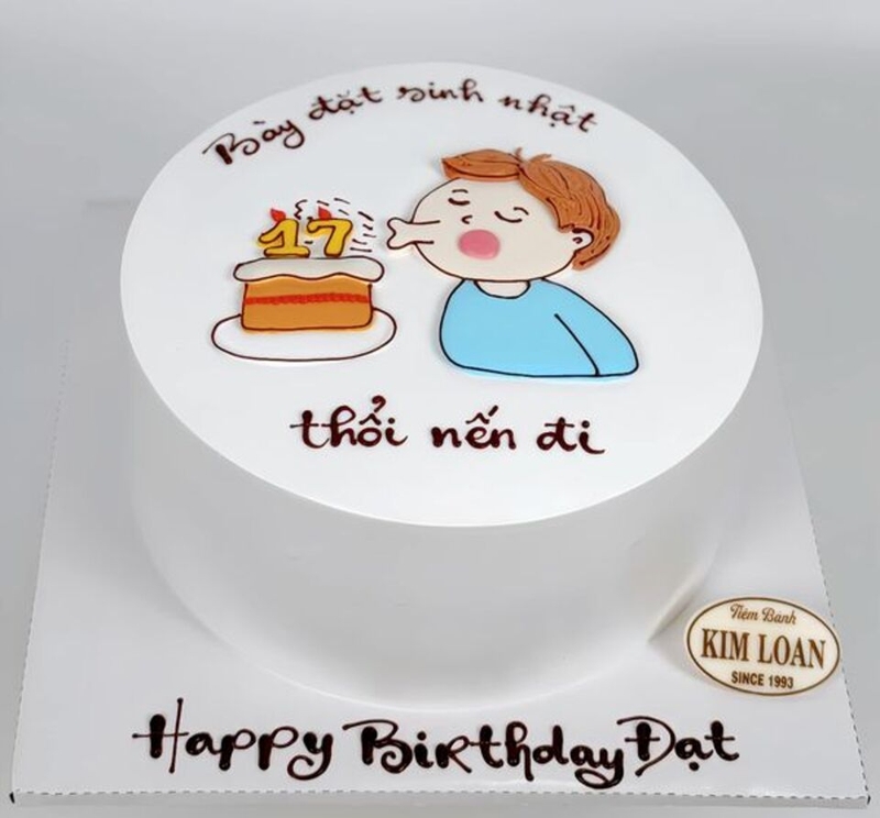 Mẫu bánh sử dụng các tone màu nhẹ nhàng
